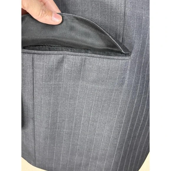 Lauren Ralph Lauren Dark Gray Blazer Mens Sz 44R 2 Button Wool Sport Coat Jacket - Picture 4 of 16